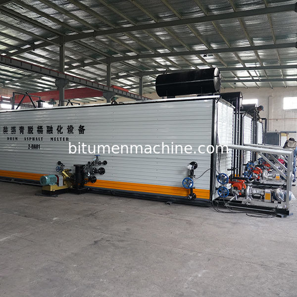 Double Heating Container Loading Cart Structure 17 Kw Drum Melter